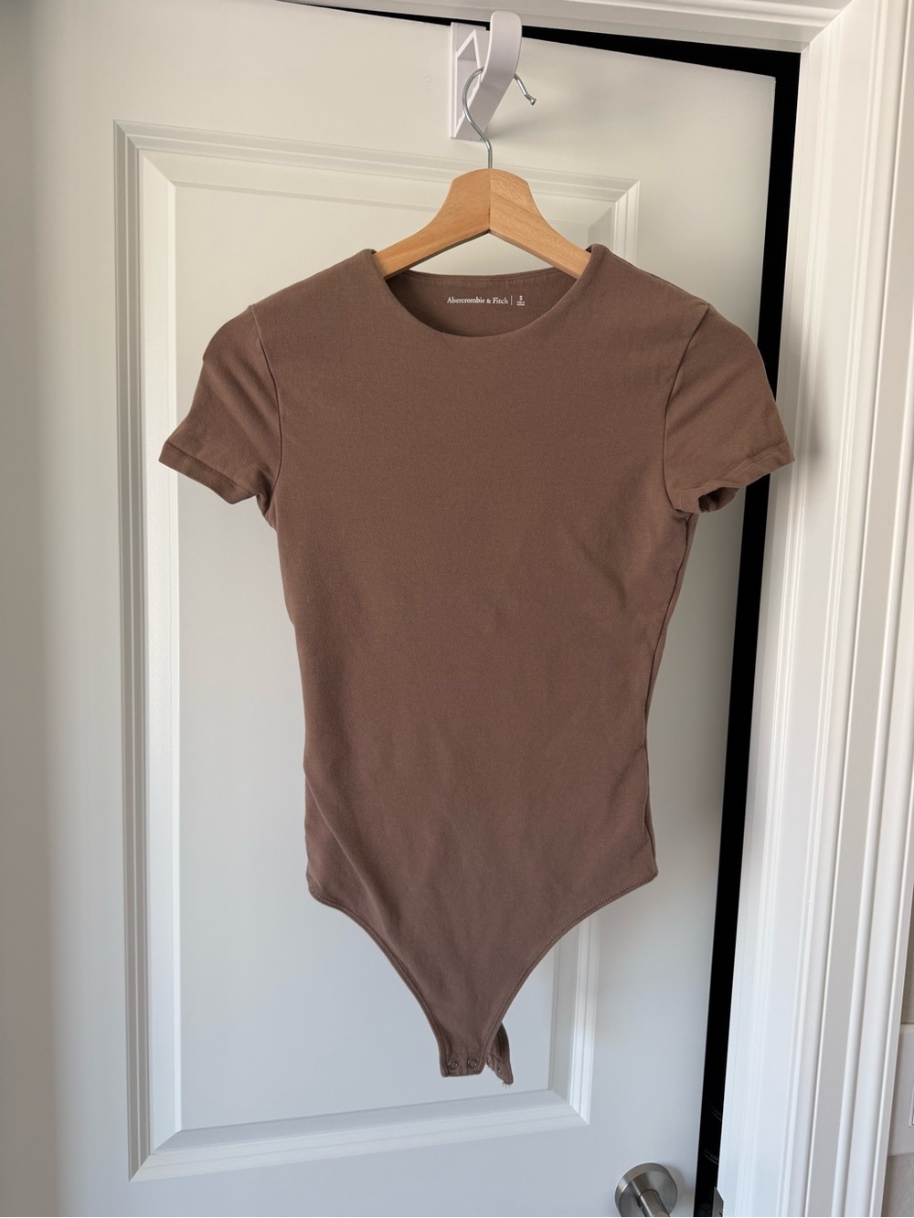 Abercrombie & Fitch Chocolate Brown Short Sleeve Bodysuit